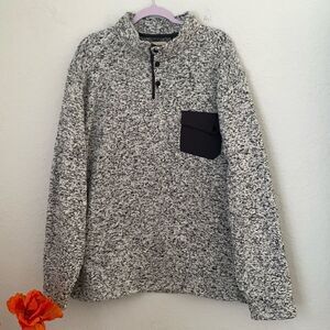 Outdoor Roundtree Long Sleeve 3 Snaps Gray Pullover Sweater Men’s Size 2X Tall